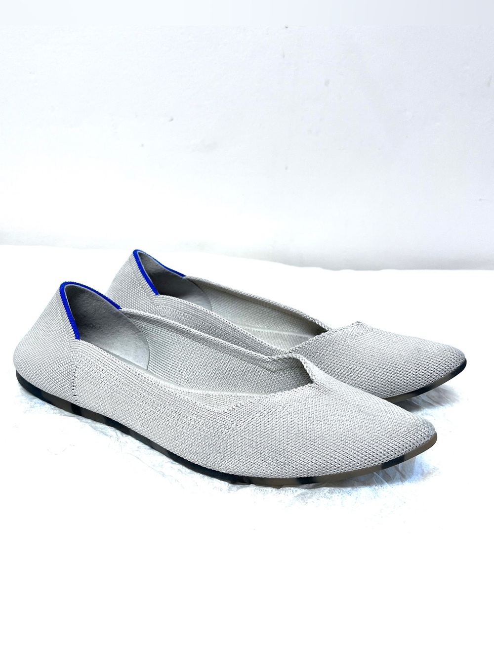 ROTHY’s The Point Sz 7 Beige Camo Soles Knit Slip-On Ballet Flats Shoes Loafers